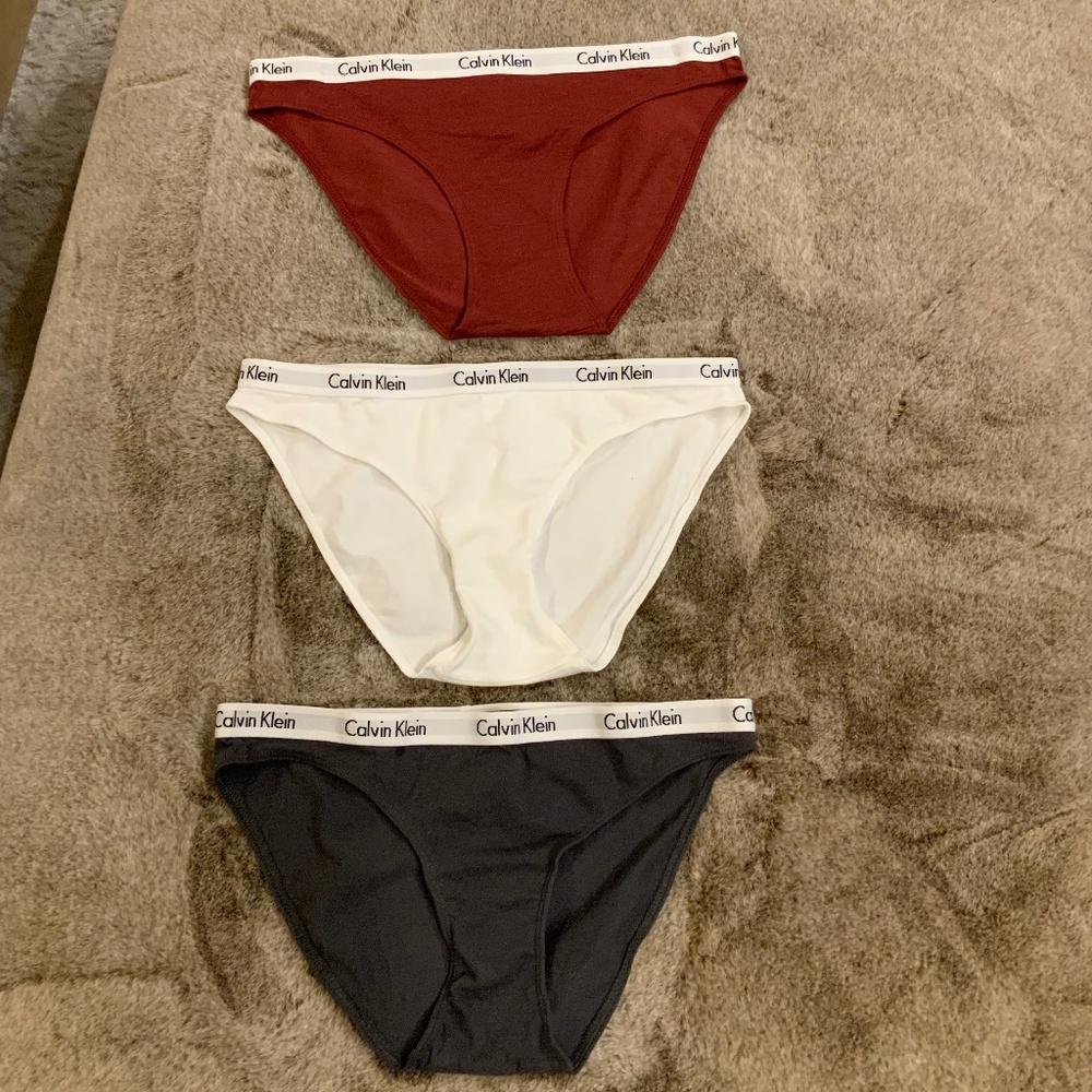 Calvin Klein White Grey Maroon S Underwear Brand New Classic Minimalist Scandi